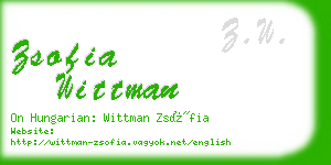 zsofia wittman business card